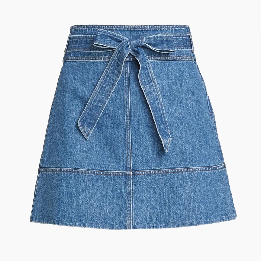 Tanya Taylor Blue Denim Mini Skirt